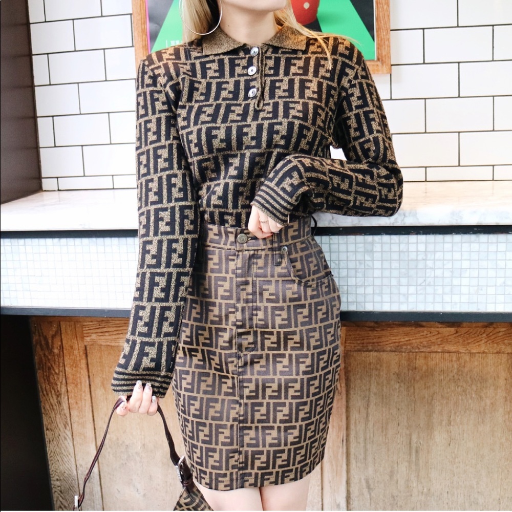 Fendi vintage A-line skirt